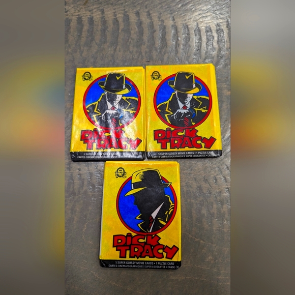 Rare 3 Packs 1990 O-PEE-CHEE DICK TRACY TRADING CARD Never Opened Brand New - Picture 1 of 4